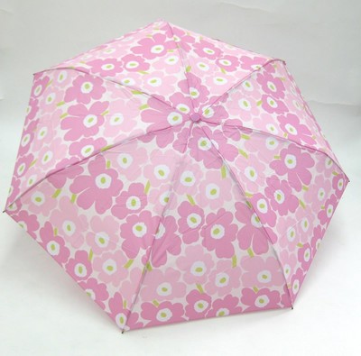 ウニッコ/ピンク　オープンワンタッチ折りたたみ傘