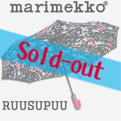 マリメッコ(marimekko)/ルースプー(RUUSUPUU)開閉ワンタッチ　折りたたみ傘